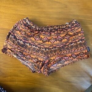 Patagonia Geometric Print Shorts - Brown and Pink